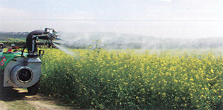 Pneumatic pruning and harvesting series farm turbine sprayer